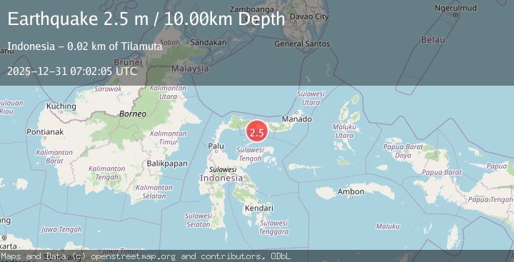 Map of MINAHASA, SULAWESI, INDONESIA