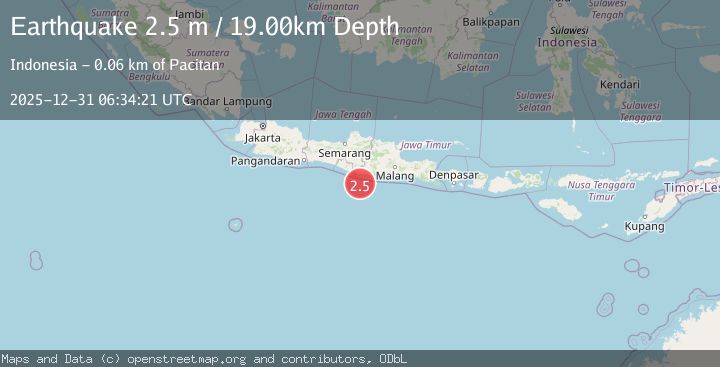 Map of JAVA, INDONESIA