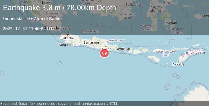 Map of JAVA, INDONESIA