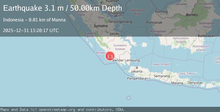 Map of SOUTHERN SUMATRA, INDONESIA