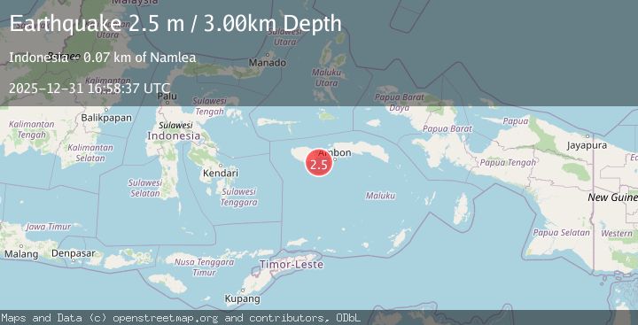 Map of SERAM, INDONESIA