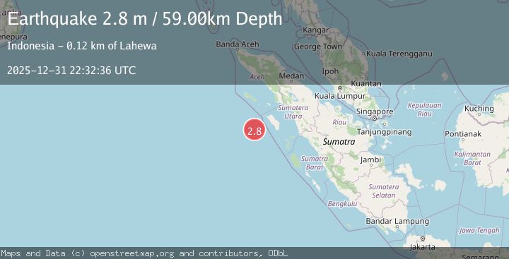 Map of NIAS REGION, INDONESIA