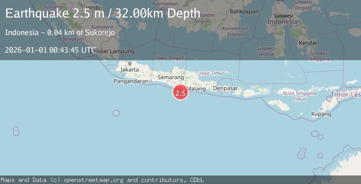 Map of JAVA, INDONESIA