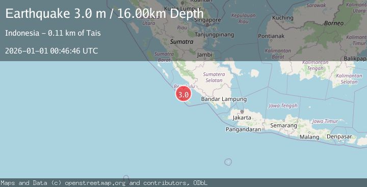 Map of SOUTHERN SUMATRA, INDONESIA