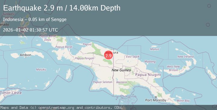 Map of PAPUA, INDONESIA
