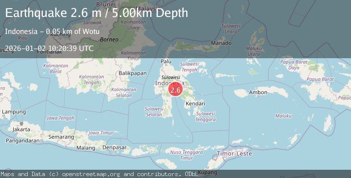 Map of SULAWESI, INDONESIA