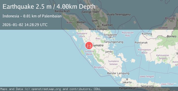 Map of SOUTHERN SUMATRA, INDONESIA