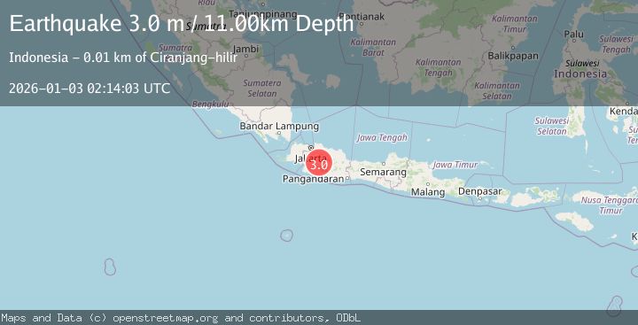 Map of JAVA, INDONESIA