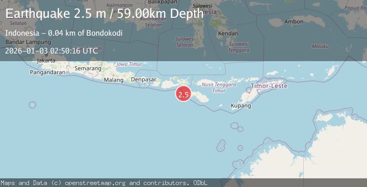 Map of SUMBAWA REGION, INDONESIA