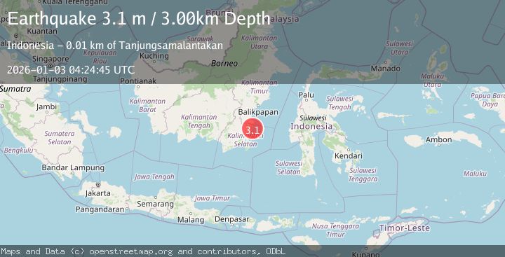 Map of KALIMANTAN, INDONESIA