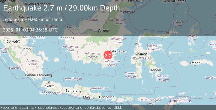 Map of KALIMANTAN, INDONESIA