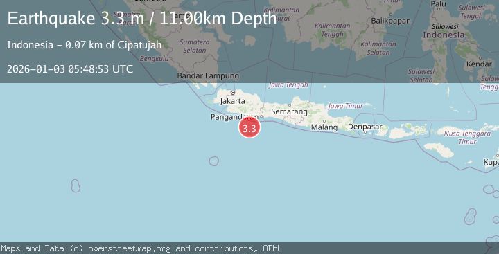 Map of JAVA, INDONESIA