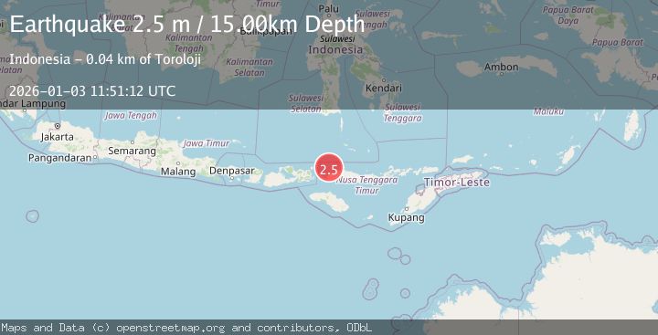 Map of FLORES REGION, INDONESIA
