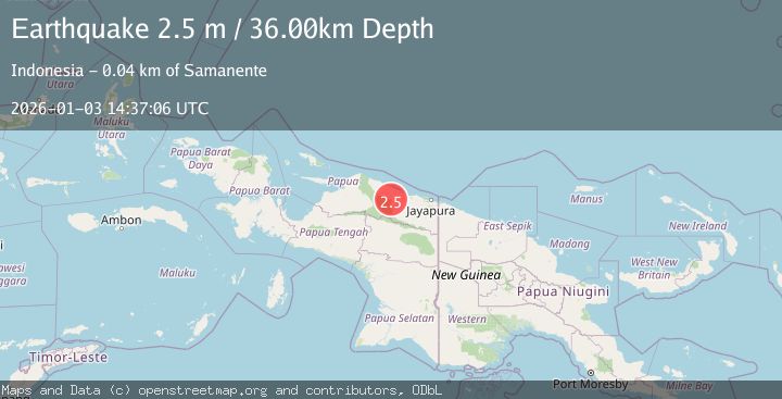 Map of NEAR N COAST OF PAPUA, INDONESIA