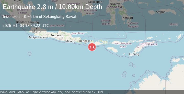 Map of LOMBOK REGION, INDONESIA
