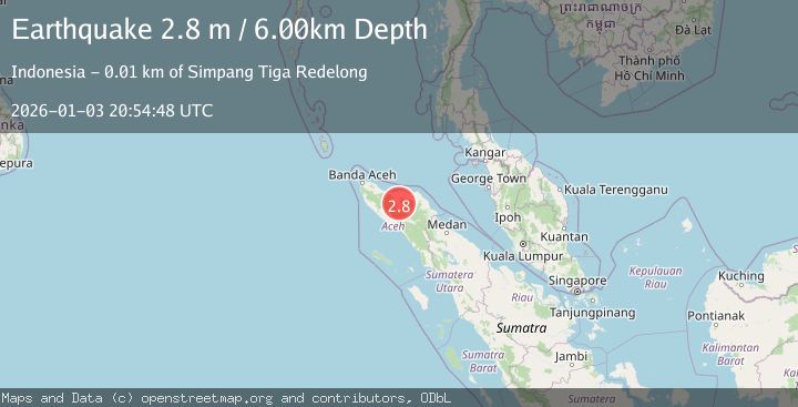 Map of NORTHERN SUMATRA, INDONESIA