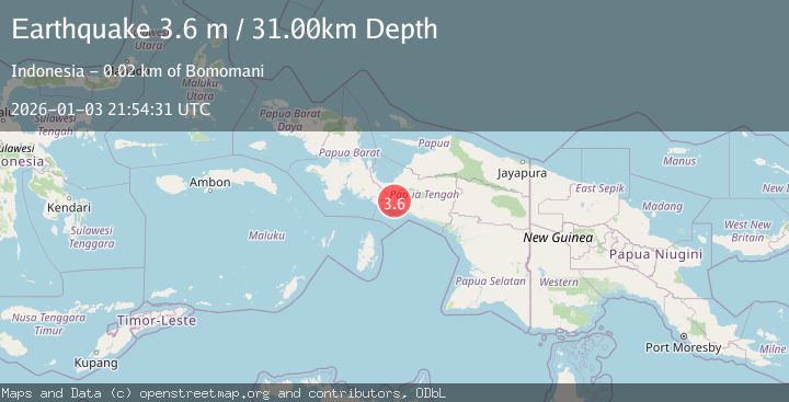 Map of NEAR S COAST OF PAPUA, INDONESIA