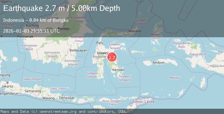Map of SULAWESI, INDONESIA
