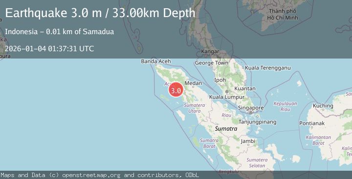 Map of NORTHERN SUMATRA, INDONESIA