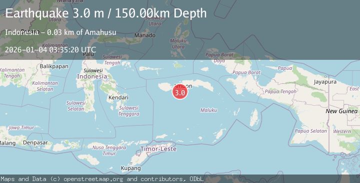 Map of SERAM, INDONESIA