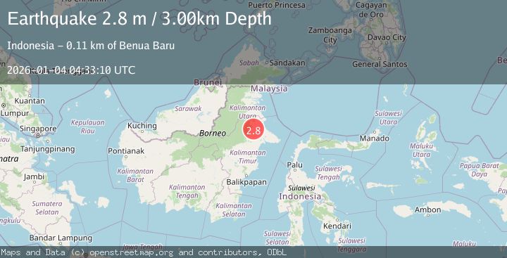 Map of KALIMANTAN, INDONESIA