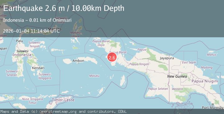 Map of PAPUA, INDONESIA