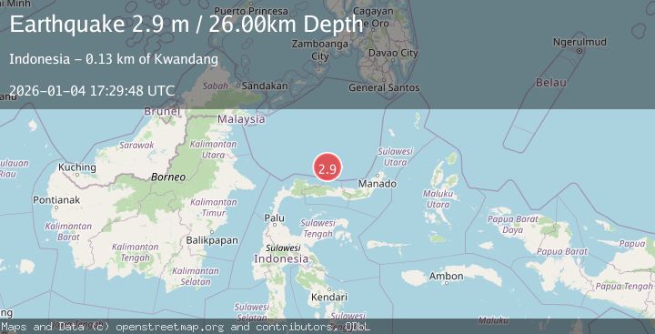 Map of MINAHASA, SULAWESI, INDONESIA