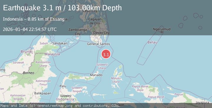 Map of KEPULAUAN TALAUD, INDONESIA