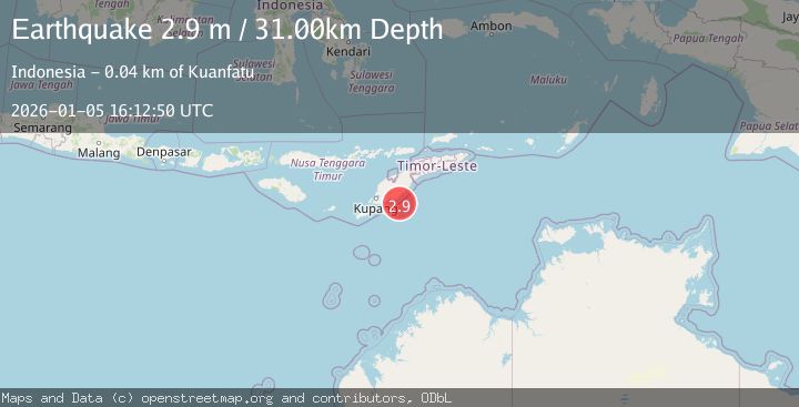 Map of TIMOR REGION, INDONESIA