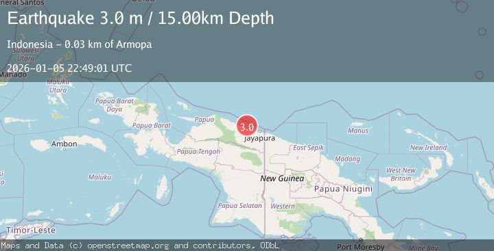 Map of NEAR N COAST OF PAPUA, INDONESIA