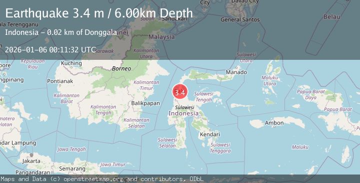Map of MINAHASA, SULAWESI, INDONESIA