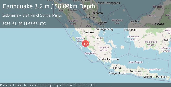 Map of SOUTHERN SUMATRA, INDONESIA