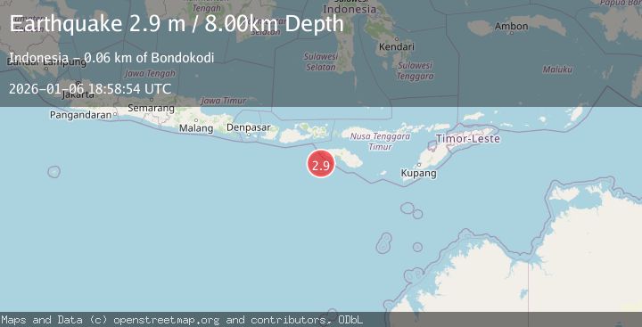 Map of SOUTH OF SUMBAWA, INDONESIA