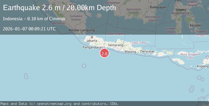 Map of JAVA, INDONESIA