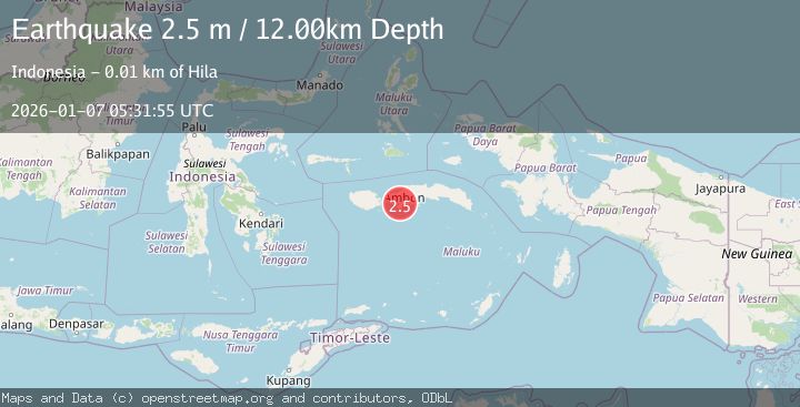 Map of SERAM, INDONESIA