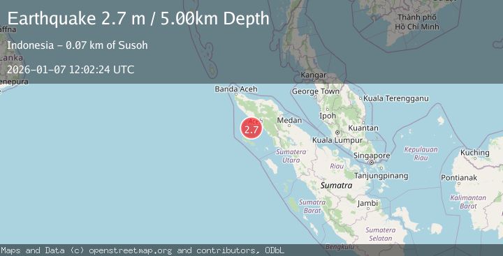 Map of NORTHERN SUMATRA, INDONESIA