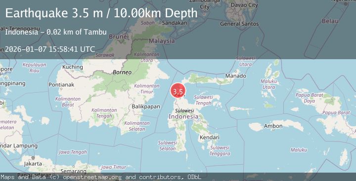 Map of MINAHASA, SULAWESI, INDONESIA