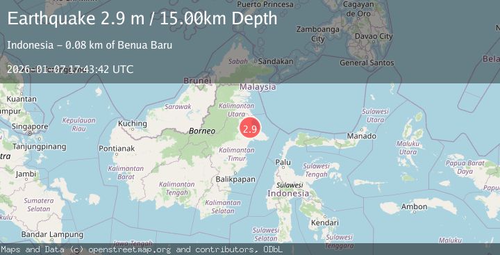 Map of KALIMANTAN, INDONESIA