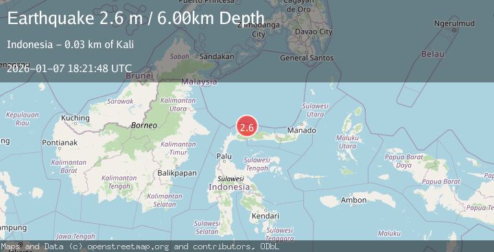 Map of MINAHASA, SULAWESI, INDONESIA