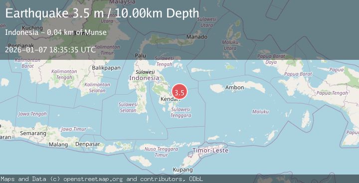 Map of SULAWESI, INDONESIA