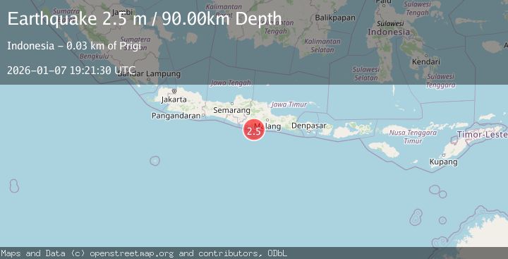 Map of JAVA, INDONESIA
