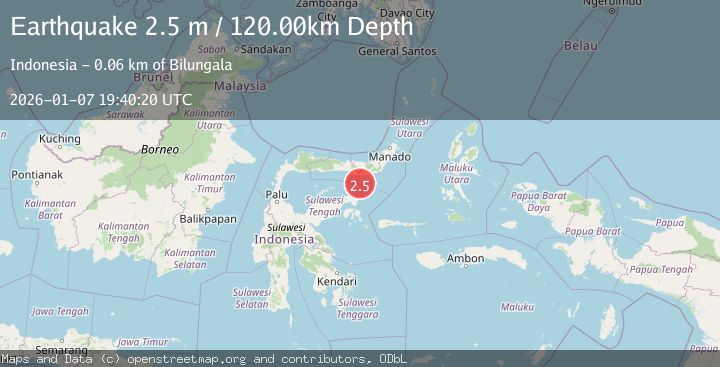 Map of SULAWESI, INDONESIA