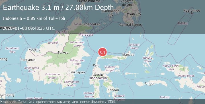 Map of MINAHASA, SULAWESI, INDONESIA