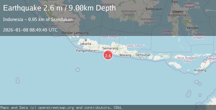 Map of JAVA, INDONESIA