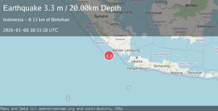 Map of SOUTHERN SUMATRA, INDONESIA