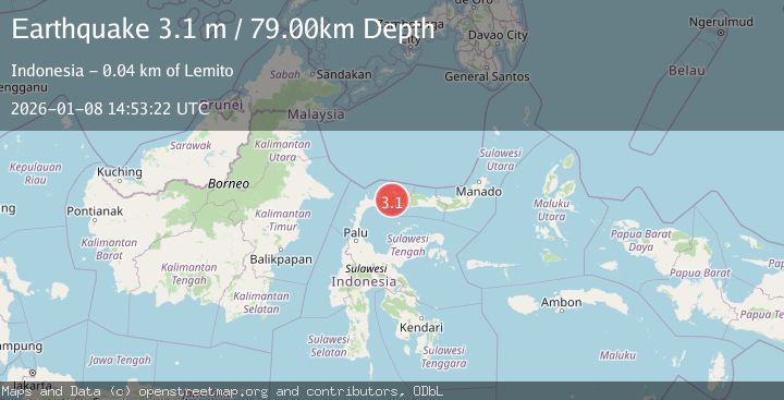Map of MINAHASA, SULAWESI, INDONESIA