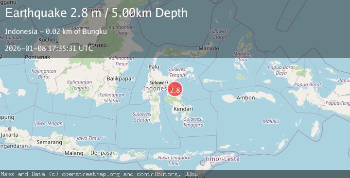 Map of SULAWESI, INDONESIA