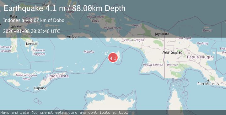 Map of KEPULAUAN ARU REGION, INDONESIA