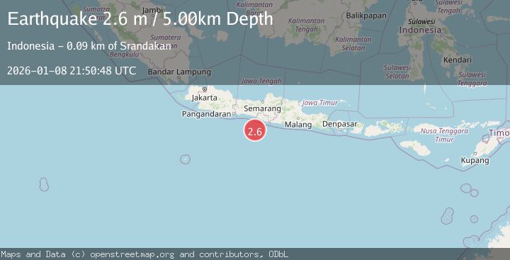 Map of JAVA, INDONESIA