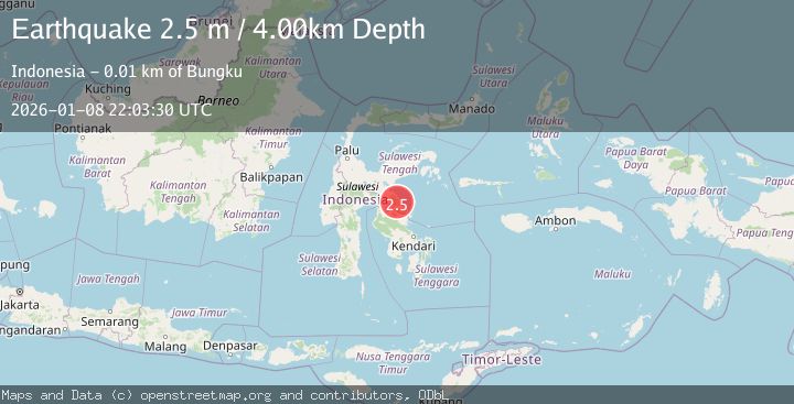 Map of SULAWESI, INDONESIA